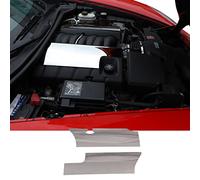 Couvercle de panneau latéral en acier inoxydable pour Chevrolet Corvette C6 2005-2013 - Déflecteur de batterie, boîte à fusibles, couvercle de canal de guidage, accessoires intérieurs de moteur