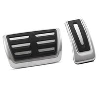 Couvercle de pédale de frein for Volkswagen for Polo for Virtus 2018-2024 AT MT repose-pieds d'accélérateur à gaz Extensions de coussinets de pédale en acier inoxydable(2pcs)