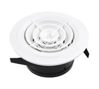 Couvercle de persienne rond réglable avec panneau amovible conçu pour une installation au mur ou au plafond pour améliorer la ventilation d'échappement et d'entrée d'air (125 mm)