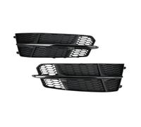 Couvercle de Phare antibrouillard Grille De Protection Hexagonale en Nid d'abeille Phares Antibrouillard pour A6 C7 S-Line 2015-2018 1 Paire Calandre de Phare(Glossy Black)