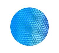 Couvercle de Piscine Solaire à 15 Pieds, Couverture de Soleil à Bulles en Forme cœur pour Les piscines au-Dessus du Sol, radiateur Thermique avec Protection UV, Bleu