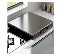 Couvercle de plaque cuisson à gaz, support cuisinière, légère, chapeaux brûleur, cuisine for, évier camping-car électrique(Gray,40x48x9cm)