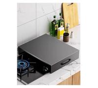 Couvercle de plaque cuisson à gaz, support cuisinière, protection, couvercle brûleur avec pieds antidérapants, for agrandir l'espace votre cuisine électrique(Gray,35x48x7cm)