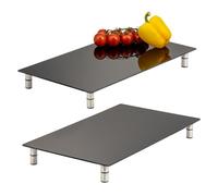 Couvercle de plaque de cuisson Bremermann lot de 2 en verre de sécurité env. 30 x 6 x 52 cm