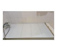 Couvercle de plateau de baignoire pliable en PVC de 1,2 cm d'épaisseur - Anti-poussière - Isolation évolutive - Multifonction - Pour baignoires à lait et spa (75 x 135 x 1,2 cm)