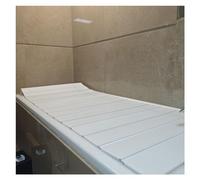 Couvercle de plateau de baignoire pliable en PVC, résistant à la chaleur, 0,6 cm d'épaisseur, volet de baignoire anti-poussière, prend en charge 5 kg, solution de rangement portable 66 x 85 cm