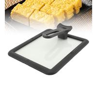 Couvercle de Poêle Rectangulaire en Verre, Couvercle de Poêle à œufs Tamagoyaki, Couvercle en Verre trempé épais avec Bord en Silicone, Couvercle de Casserole Universel