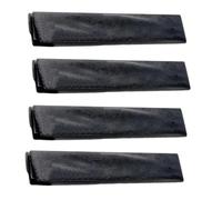 Couvercle de poignée porte réfrigérateur, 4 pièces, poignées décoration d'appareil cuisine, gants protection antidérapants, four Housse de Poignée de Réfrigérateur(Black)