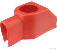 Couvercle de pôle HERTH+BUSS Pour borne de batterie Sortie centrale Couleur : rouge Pour câble Ø : 20 mm Longueur : 95 mm Largeur : 42 mm Hauteur : 40 mm Ø de perçage : 29 mm