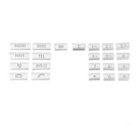 Couvercle de pommeau de levier de vitesse chromé pour Mercedes-Benz CLS C218 2012-2013 et W212 2014-2015, garniture intérieure pour radio CD numéros boutons, ensemble de 22 pièces argent,