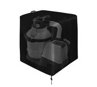 Couvercle de pompe de piscine, couvercle de pompe de filtre à sable,Boîtier de filtre à sable de piscine noir imperméable anti-UV | Protection solaire de couverture de cylindre de sable avec
