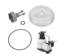 Couvercle de pompe de piscine - Couvercle de siphon avec valve et joints toriques, panier de filtre | Kit de réparation pour pompe de piscine de 13 cm, couvercle de siphon résistant aux fuites, facile