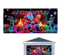 Couvercle de porte de garage de Noël - Grande surface - Étanche - Décoration LED festive - Pour la maison, le jardin, le mur et la terrasse