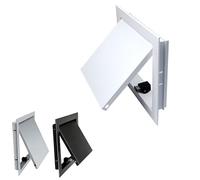 Couvercle de porte d'inspection magnétique, plaque de recouvrement métallique intégrée au profil de 150 mm, 450 mm, 500 mm, montage mural/plafond(Black,50x50cm)