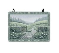 Couvercle de porte pour cuisinière électrique, chemin serein, perce-neige, surface en verre PU, pour cuisine, essentiels de cuisine, 71 x 50,8 cm
