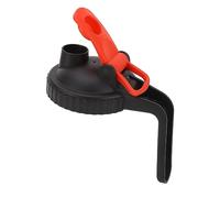 Couvercle de pot Mason à large bouche, bec verseur, couvercle à rabat anti-fuite avec poignée pour bocaux à boule Kerr, matériau ABS 3.3 pouces (Noir Rouge)