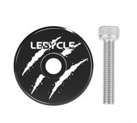 Couvercle de potence de vélo en aluminium anodisé et vis stables en acier inoxydable 304 pour une performance optimale (noir)