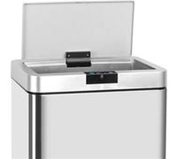Kitchen Move Couvercle de poubelle automatique DAYTONA rectangulaire 60 L Chrome