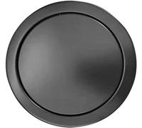 Couvercle de poubelle, couvercle de comptoir rond encastré, couvercle à rabat oscillant, couvercle de poubelle entièrement brossé intégré pour cuisine, bureau, noir mat