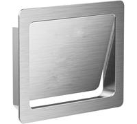 Couvercle De Poubelle Mural, Bac À Déchets Encastré Avec Ouverture Latérale, Trappe En Acier Inoxydable 304 Pour Porte D'armoire, Cuisine,Salle De Bain,Cafés,Restaurants, Magasins Style A,Silver