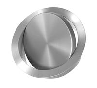 Couvercle de poubelle pivotant encastré en acier inoxydable, couvercle de poubelle rond à affleurement, poubelle intégrée pour plan de travail de cuisine, burea,One Color-23.8cm 430 Material