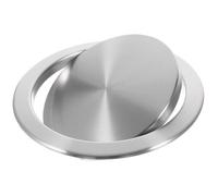 Couvercle de poubelle rond en acier inoxydable de 8,2 pouces, passe-fil pour plan de travail de cuisine avec fermeture automatique