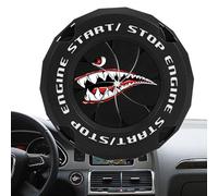Couvercle de pression pour le couvercle de démarrage, bouton marche/arrêt, design requin autocollant rotatif pour roue, tableau de bord, clé FOB Rocker