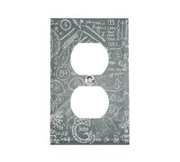 Couvercle de prise de courant pour questions mathématiques, plaque murale standard américaine avec vis - En acier inoxydable résistant à la chaleur et aux chocs - Couvercle de prise duplex pour