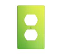 Couvercle de prise de courant simple en papier vert citron pour interrupteur décoratif 1 gang plaque murale pour cuisine, salle de bain, taille 7 x 11,4 cm