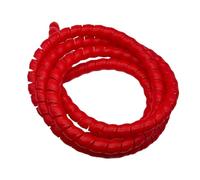 Couvercle de protection câble, rangement câbles, 2 mètres, tuyau machine robuste, manchon en spirale, tube d'enroulement for conduite d'huile hydraulique, anti-encombrement(Red,ID 50mm)