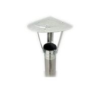 Couvercle de protection contre la pluie pour brûleur de poêle, chapeau de cheminée en acier inoxydable, toit de cheminée rond pour évacuation des fumées par le vent, protection contre la pluie, diam