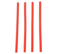 Couvercle de protection de grille de four en Silicone, résistant à la chaleur, accessoires de cuisine, 4 pièces (Rouge)