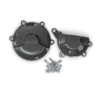 Couvercle De Protection De Stator De Moteur De Moto pour Ducati Panigale V4 V4S 2018-2023 Boîtier De Protection De Moteur Stator Protecteur de Carter de Moto en Cas de Collision(Noir A)