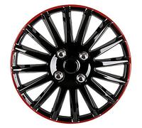 Couvercle de protection décoratif roue universelle 14 pouces(Black Red)