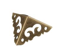 Couvercle De Protection Des Bords Dde Bijoux, 20x20mm, 4 Pièces/Lot, Boîte Décorative En Laiton Antique, Doré, Argenté, Cadeau, Coffre D'angle En Bois Pour Vin G