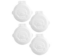 Couvercle de Protection du Bouton de Démarrage à Clé, Lot de 4 | Abs Blanc, Structure Mécanique, Double Protection, pour Voiture et Démarrage à Clé