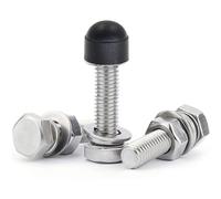 Couvercle De Protection En Plastique Hexagonal,Lot De 50 Pièces,M4 M5 M6 M8 M10 M12 - Type Black 50pcs-M5 Size 8mm