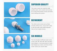 Couvercle De Protection En Plastique Hexagonal,Lot De 50 Pièces,M4 M5 M6 M8 M10 M12 - Type White 50pcs-M12 Size 18mm