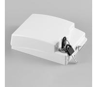 Couvercle de protection étanche pour boîtes d'interrupteur de type 86 - Avec fermeture de sécurité et clé - En plastique robuste - Pour l'extérieur et les pièces humides - Blanc