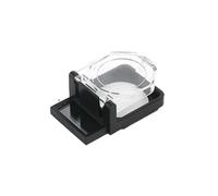 Couvercle de protection for interrupteur à bouton de 22mm, 1 pièce, couvercle anti-poussière, couvercle rabattable, bouton plat rond, sangle à trou carré(30MM-01)