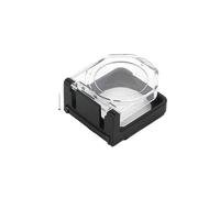 Couvercle de protection for interrupteur à bouton de 22mm, 1 pièce, couvercle anti-poussière, couvercle rabattable, bouton plat rond, sangle à trou carré(30MM)