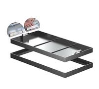 Couvercle de puits Couvercle de regard Grand couvercle d'égout invisible avec des poignées cachées, Couvertures d'inspection métalliques Flush-Fit pour Jardins Écoles Villes(60x50x5cm/24x20x2in)