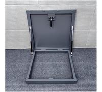 Couvercle de puits de lumière de grenier en métal, couvercle de trappe de toit, serrure à poignée rotative à 90 °, couvercle de sortie de trou d'homme/cave(50 * 50cm)