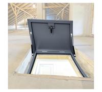 Couvercle de puits de lumière de toit résidentiel pour l'extérieur de la maison, couvercles de trappe de toit en acier robuste avec poignée et tiges de support de levage, grande porte d'accè