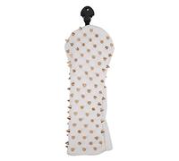 Couvercle de Putter de Golf Rivet Couvre-Club en Bois Protecteur imperméable Unique en PU pour Clubs de Golf en Bois Clubs en Bois de Fer Rivet en Or Blanc Rivet en Or Noir Taille (Blanche)