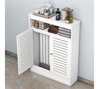 Couvercle De Radiateur Blanc, Couvercles De Chauffage For La Maison, Armoire Décorative De Chauffage De Salon, Armoire De Sol De Salle De Bain, Armoire De Rangement De Chauffage(50x90x20cm/20x35x8in)