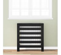 vidaXL Couvercle de radiateur Chêne noir Bois d'ingénierie 78x20x82 cm