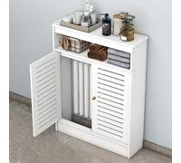 Couvercle de radiateur en Bois, Armoire de Protection chauffante avec étagères Ouvertes, étagère de Rangement latérale Moderne, Couverture de Chauffage décorative pour la Maison et Le Bureau