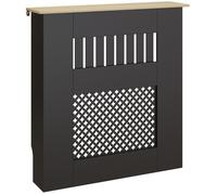 HOMCOM Couvercle de Radiateur en Bois Moderne 78 x 19 x 81 cm Noir