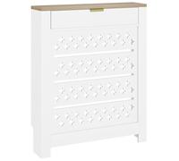 Couvercle de radiateur - HOMCOM - placard rabattable et étagère supérieur - panneau de particules et MDF - 78 x 19 x 95,5 cm - blanc